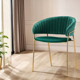 Artiss Dining Chairs Green Velvet Upholstered Set Of 2 Dalia