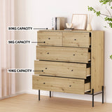 Artiss 5 Chest of Drawers - ARNO Pine