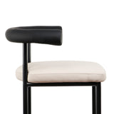 Sarantino Cedric Bar Stool PU Leather Black/Beige