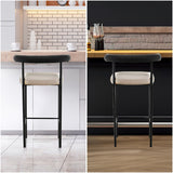 Sarantino Cedric Bar Stool PU Leather Black/Beige