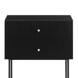 Sarantino Arden Fluted 2-drawer Bedside Table