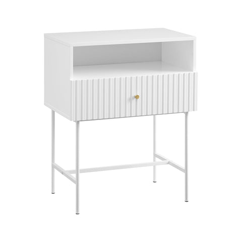 Sarantino Cecil Slender Fluted Bedside Table