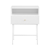 Sarantino Cecil Slender Fluted Bedside Table