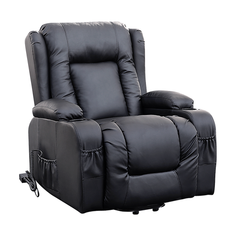 Lift Heated Leather Recliner Electric Massage Chair with USB port