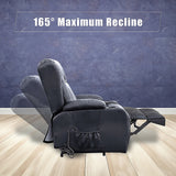 Lift Heated Leather Recliner Electric Massage Chair with USB port